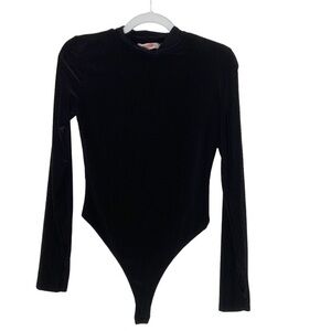 MISSPAP black high neck bodysuit. NWT. Size 12
